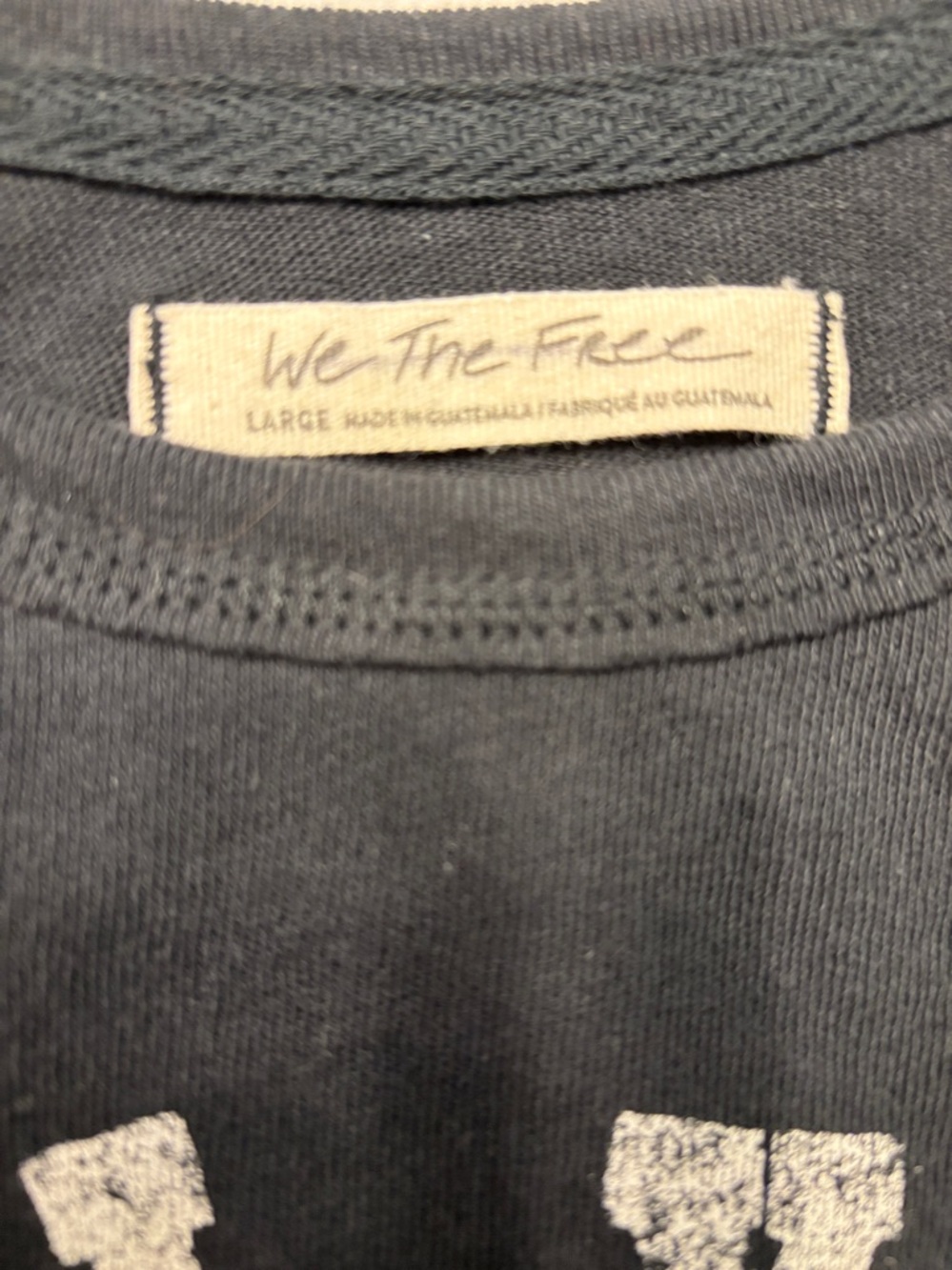 NWOT Free People Care State Flower New York Graphic Tee in Black, size L - Picture 5 of 9